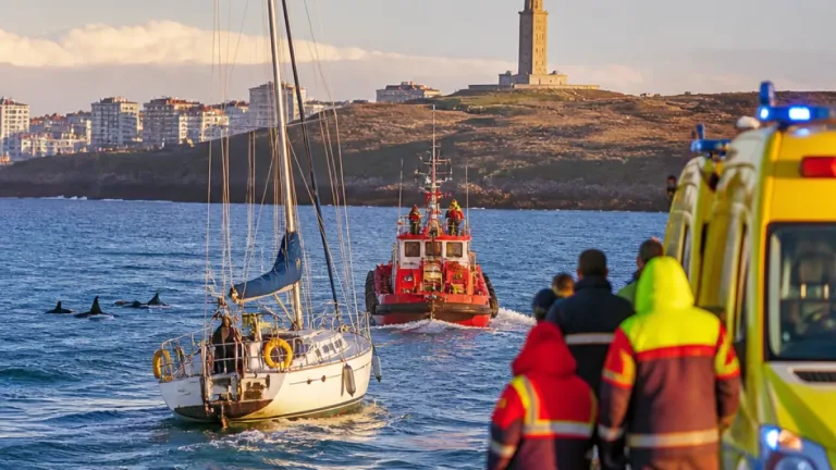 A Coruña: orcas embisten a dos veleros a nueve millas de la Torre de Hércules