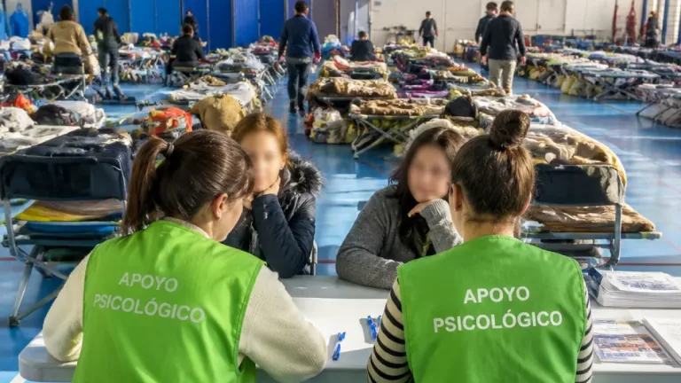 Alcobendas incorpora apoyo psicológico a los evacuados realojados en el pabellón Amaya Valdemoro