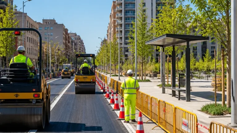 Badalona inicia la reurbanización del centro con nueva plaza y carril bus en la Vía Augusta