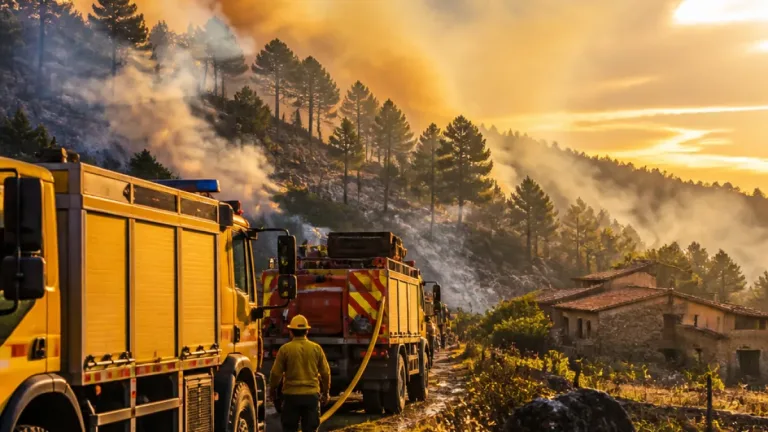 Bomberos de la Diputación de Salamanca despliegan recursos en los incendios del sur de Ávila