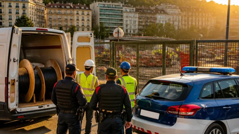 Detenidos en San Sebastián dos hombres por el robo de cable en las obras de Euskotren