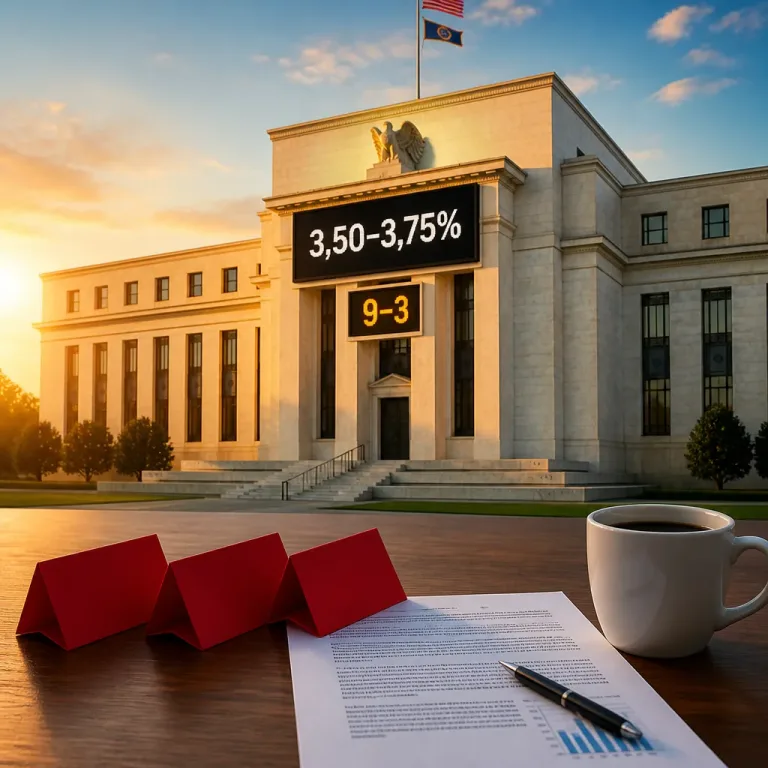 La Fed mantiene los tipos en 3,50-3,75% pero registra disenso interno sobre nueva subida