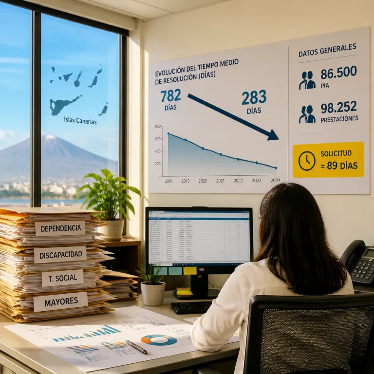 Canarias reduce a 283 días el plazo medio de resolución de la dependencia y duplica prestaciones