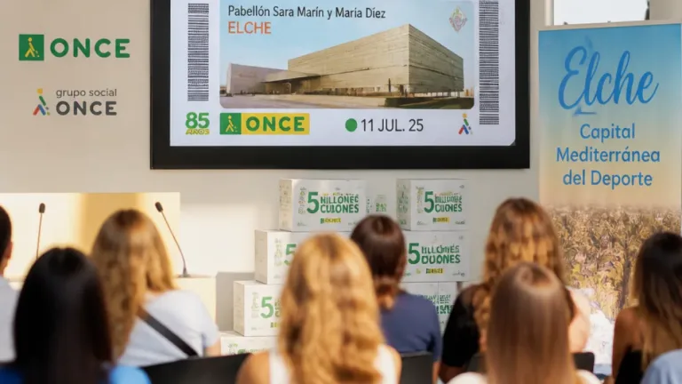 Elche, en 5 millones de cupones de la ONCE para visibilizar la Capital Mediterránea del Deporte