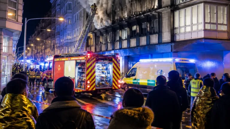 Incendio en A Coruña obliga a desalojar 24 viviendas y deja tres hospitalizados