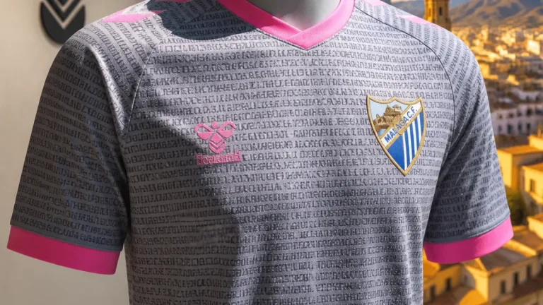 Málaga CF estrena tercera equipación que integra los nombres de los 103 municipios de Málaga