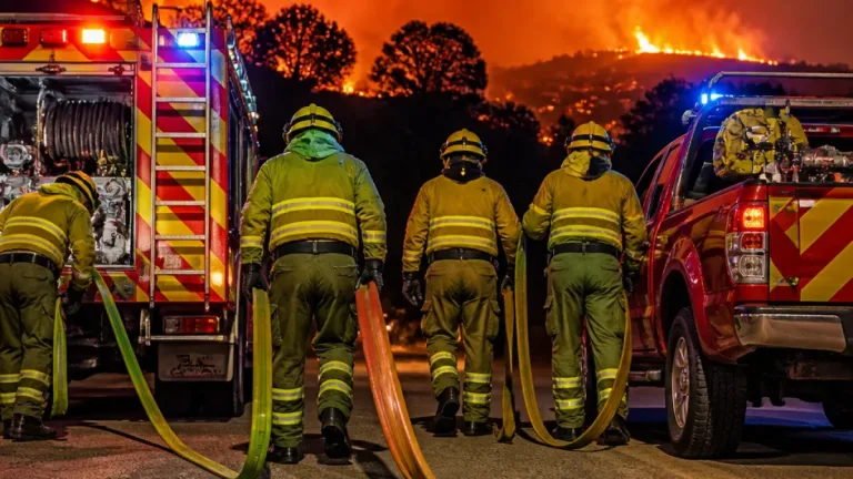 Marbella envía cinco bomberos y vehículos para apoyar la extinción del incendio en Ávila