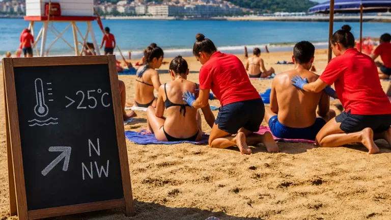 San Sebastián registra invasión de carabelas portuguesas y 85 bañistas atendidos por picaduras