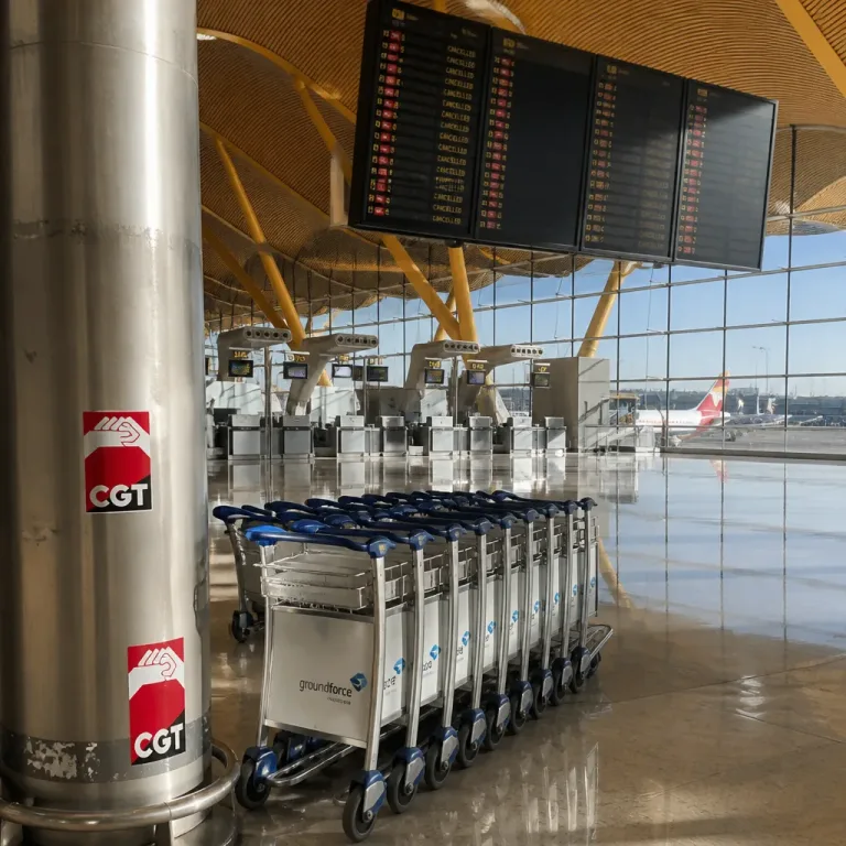 Huelga indefinida de Groundforce en El Prat amenaza miles de movimientos y millones de pasajeros