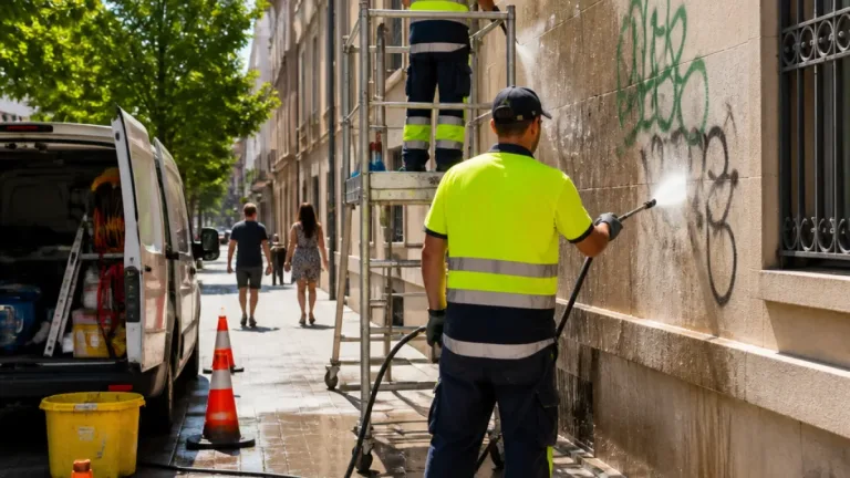 Valdemoro intensifica en verano la eliminación de grafitis en calles y fachadas
